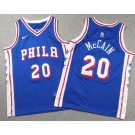 Youth Philadelphia 76ers #20 Jared McCain Blue Swingman Jersey