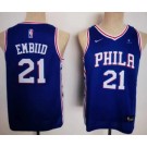 Youth Philadelphia 76ers #21 Joel Embiid Blue Icon Sponsor Swingman Jersey