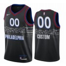 Youth Philadelphia 76ers Customized Black 2021 City Stitched Swingman Jersey
