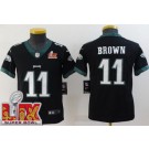 Youth Philadelphia Eagles #11 AJ Brown Limited Black Super Bowl LIX Vapor Jersey