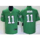 Youth Philadelphia Eagles #11 AJ Brown Limited Kelly Green Vapor Jersey