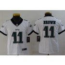 Youth Philadelphia Eagles #11 AJ Brown Limited White Vapor Jersey