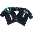 Youth Philadelphia Eagles #1 Jalen Hurts Limited Black FUSE Vapor Jersey