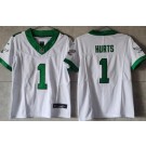 Youth Philadelphia Eagles #1 Jalen Hurts Limited White Alternate FUSE Vapor Jersey