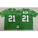 Youth Philadelphia Eagles #21 Eric Allen Kelly Green Throwback Jersey