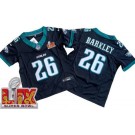 Youth Philadelphia Eagles #26 Saquon Barkley Limited Black Super Bowl LIX Vapor FUSE Jersey