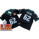 Youth Philadelphia Eagles #62 Jason Kelce Limited Black Super Bowl LIX Vapor FUSE Jersey
