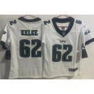 Youth Philadelphia Eagles #62 Jason Kelce Limited White Vapor Jersey