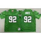 Youth Philadelphia Eagles #92 Reggie White Kelly Green Throwback Jersey