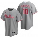 Youth Philadelphia Phillies #10 JT Realmuto Gray Cool Base Jersey