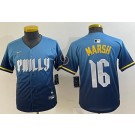Youth Philadelphia Phillies #16 Brandon Marsh Blue 2024 City Cool Base Jersey
