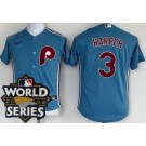 Youth Philadelphia Phillies #3 Bryce Harper Blue 2022 World Series Cool Base Jersey