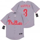 Youth Philadelphia Phillies #3 Bryce Harper Gray 2020 Cool Base Jersey
