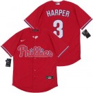 Youth Philadelphia Phillies #3 Bryce Harper Red 2020 Cool Base Jersey