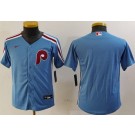 Youth Philadelphia Phillies Blank Light Blue Cool Base Jersey