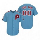 Youth Philadelphia Phillies Customized Light Blue Cooperstown Throwback Cool Base Jersey