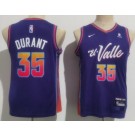 Youth Phoenix Suns #35 Kevin Durant Purple 2023 City Icon Sponsor Swingman Jersey