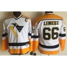 Youth Pittsburgh Penguins #66 Mario Lemieux White Throwback Jersey