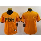 Youth Pittsburgh Pirates Blank Yellow 2023 City Connect Cool Base Jersey