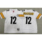 Youth Pittsburgh Steelers #12 Terry Bradshaw White 1982 Throwback Jersey