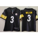 Youth Pittsburgh Steelers #3 Russell Wilson Limited Black Vapor Jersey