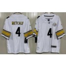 Youth Pittsburgh Steelers #4 DK Metcalf Limited White Vapor Jersey
