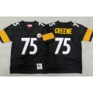 Youth Pittsburgh Steelers #75 Joe Greene Black Throwback Jersey