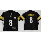 Youth Pittsburgh Steelers #8 Aaron Rodgers Limited Black Vapor Jersey