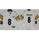 Youth Pittsburgh Steelers #8 Aaron Rodgers Limited White Vapor Jersey
