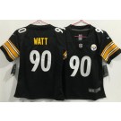 Youth Pittsburgh Steelers #90 TJ Watt Limited Black Vapor Jersey