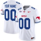 Youth SMU Mustangs Custom Limited White FUSE College Football Jersey