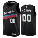 Youth San Antonio Spurs Customized Black 2021 City Stitched Swingman Jersey