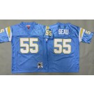 Youth San Diego Chargers #55 Junior Seau Light Blue Throwback Jersey