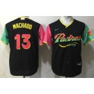 Youth San Diego Padres #13 Manny Machado Black City Connect Cool Base Jersey
