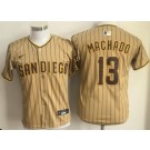 Youth San Diego Padres #13 Manny Machado Khaki Limited Jersey