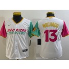Youth San Diego Padres #13 Manny Machado White 2022 City Connect Cool Base Jersey