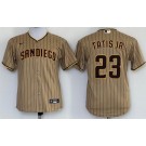 Youth San Diego Padres #23 Fernando Tatis Jr Khaki Cool Base Jersey