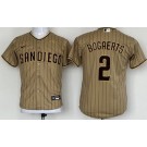 Youth San Diego Padres #2 Xander Bogaerts Khaki Cool Base Jersey