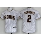 Youth San Diego Padres #2 Xander Bogaerts White Cool Base Jersey