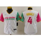 Youth San Diego Padres #4 Luis Arraez White City Cool Base Jersey
