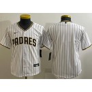 Youth San Diego Padres Blank White Cool Base Jersey