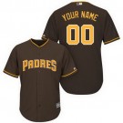 Youth San Diego Padres Customized Brown Cool Base Jersey
