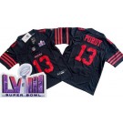Youth San Francisco 49ers #13 Brock Purdy Limited Black LVIII Super Bowl FUSE Vapor Jersey