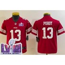 Youth San Francisco 49ers #13 Brock Purdy Limited Red LVIII Super Bowl Vapor Jersey