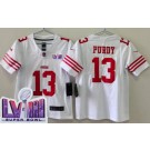 Youth San Francisco 49ers #13 Brock Purdy Limited White LVIII Super Bowl Vapor Jersey
