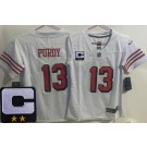 Youth San Francisco 49ers #13 Brock Purdy Limited White Throwback 2024 C Patch Vapor Jersey