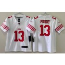 Youth San Francisco 49ers #13 Brock Purdy Limited White Vapor Jersey