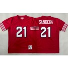 Youth San Francisco 49ers #21 Deion Sanders Red Alternate 1994 Throwback Jersey