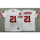 Youth San Francisco 49ers #21 Deion Sanders White 1994 Throwback Jersey