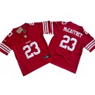 Youth San Francisco 49ers #23 Christian McCaffrey Limited Red FUSE Vapor Jersey